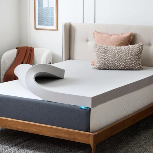 Miniatura 14 de Espuma viscoelástica de gel de 3 pulgadas para poner arriba del colchón, marca Lucid, Memory Foam, Azul Gel Azul