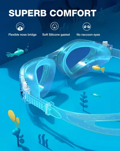 Miniatura 4 de ZIONOR Gafas de Natación para Niños, G1MINI SE Gafas de Natación Antivaho para Niño Niña 6-14 A3 (Lente azul transparente - Allclear)