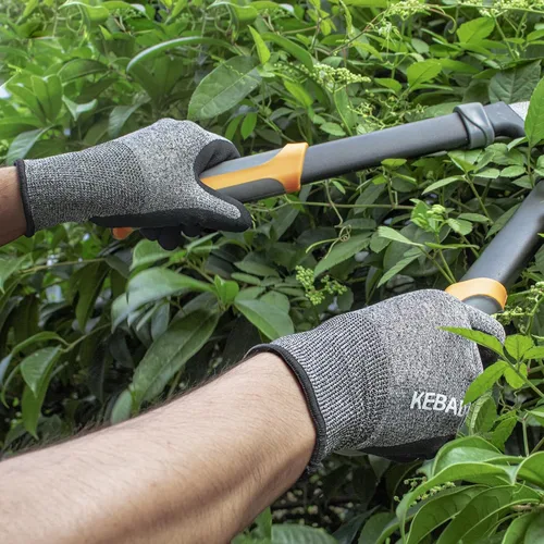 Miniatura 5 de Kebada Guantes de jardinería para hombres, 2 pares de guantes de jardín transpirables, revestimiento de látex de espuma, guantes de trabajo de Verde