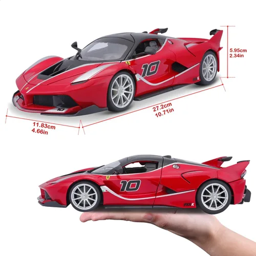 Miniatura 8 de Bburago B18-16010 Ferrari FXX-K Kit de Modelo Fundido, Rojo, Escala 1:18
