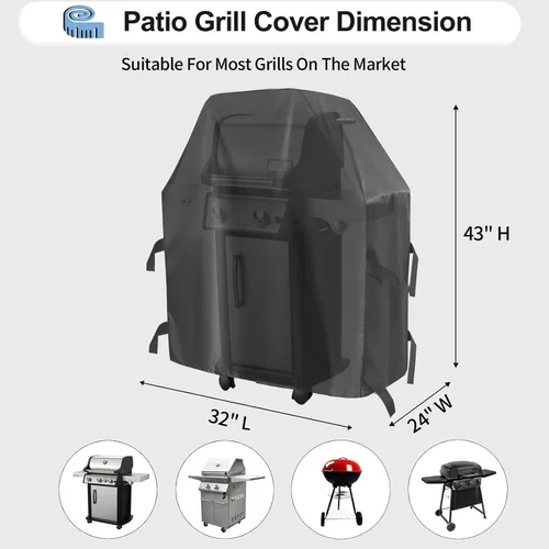 Miniatura 2 de OutdoorLines Cubierta Impermeable de Servicio Pesado para Parrilla BBQ - Cubiertas Universales para Parrilla de Barbacoa Resistentes a UV, Cubierta