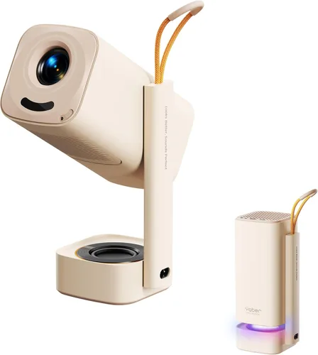 Miniatura 11 de Yaber T1 Pro3 Mini proyector con WiFi y Bluetooth, Dolby Audio y Turbo Sonic Bass, enfoque automático y Keystone, Native 1080 FHD con HDR10, Beige