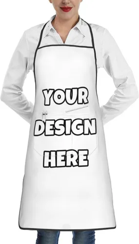 Miniatura 64 de Delantal personalizado con logotipo de imagen, nombre de texto, delantales de cocina personalizados para chef para hombres y mujeres