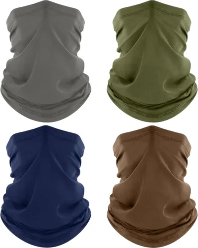 Miniatura 33 de ROXUN Paquete de 4 Polainas para Cuello, Bufanda con Protección UV, Máscara Facial Transpirable y Refrescante, Bandana para Senderismo