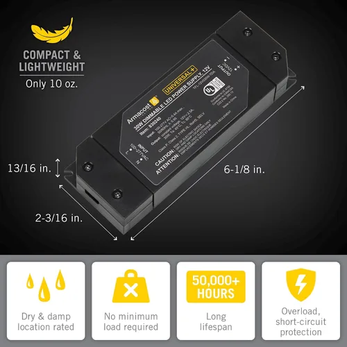Miniatura 5 de Armacost Lighting Controlador LED regulable de 30 vatios Universal+12V DC ELV/MLV/TRIAC 830240