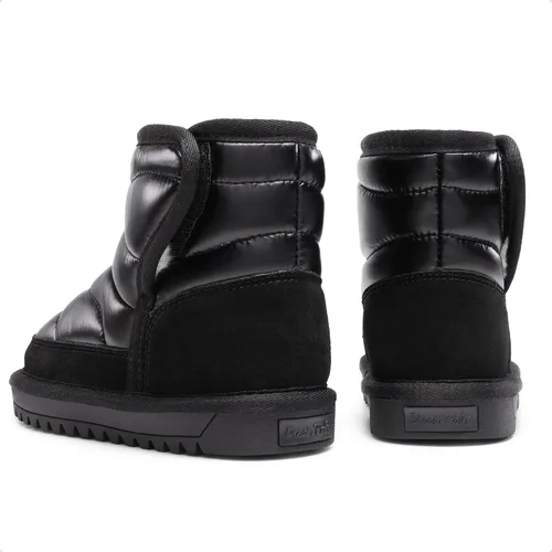 Miniatura 4 de DREAM PAIRS Botas de nieve para niñas y niños, zapatos de tobillo de invierno de 0.394 pulgadas con forro de piel sintética para niños pequeños