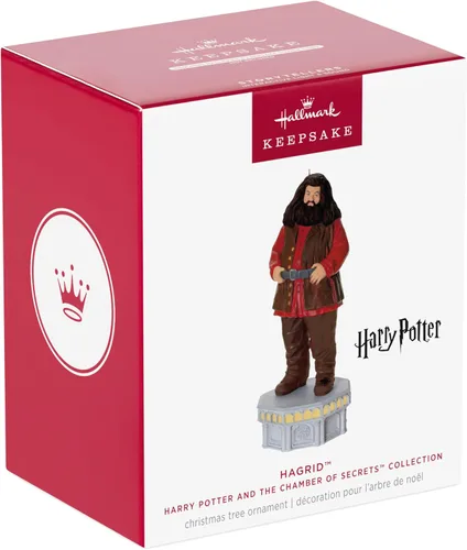 Miniatura 7 de Hallmark Keepsake Adorno navideño de Harry Potter, colección Harry Potter y la Cámara Secreta Hagrid con luz y sonido
