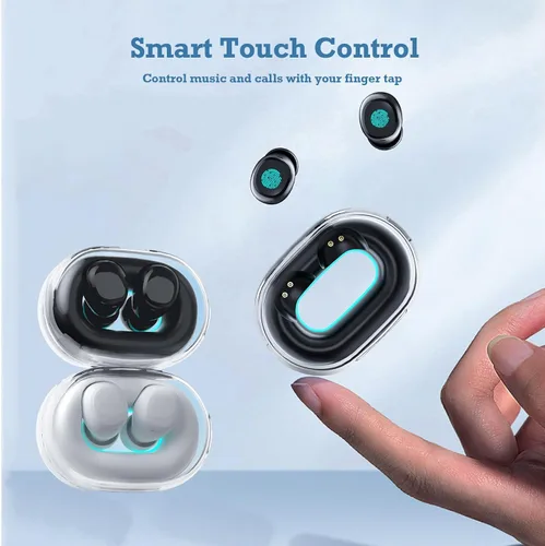 Miniatura 7 de Xmenha Mini auriculares invisibles pequeños Bluetooth para dormir para orejas pequeñas, de perfil bajo, pequeños, ocultos, discretos, más pequeños