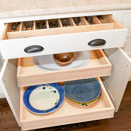 Miniatura 2 de Mulush Organizador de cajones extraíble de 13" de ancho x 21" de profundidad x 3" de alto con cierre suave para cocina