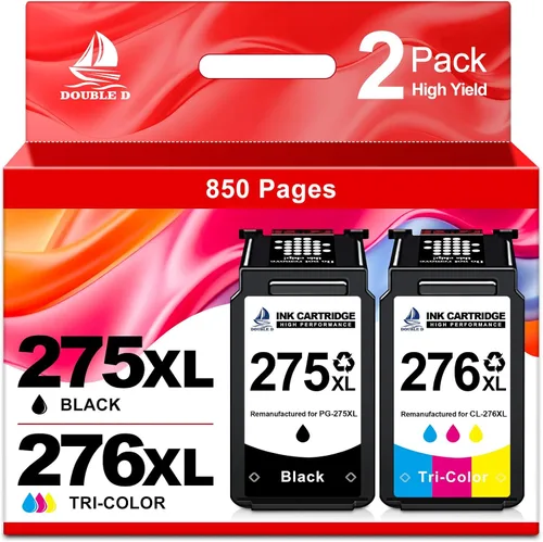 Miniatura 10 de DOUBLE D PG-275XL - Cartuchos de tinta compatibles con Canon PG 275 PG275XL, funciona con Canon TS3500 TS3520 TS3522 TS3700 TS3720 TS3722 TR4720