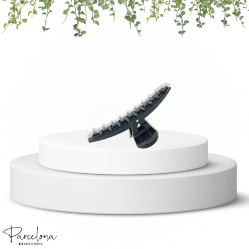 Miniatura 5 de Parcelona Pinza de pinza de pelo con pinza para el cabello cubierta negra francesa para mujer