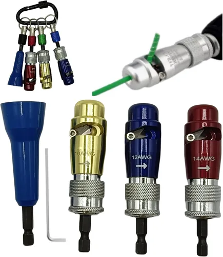 Pelacables para taladro y herramienta de torsión de alambre para taladro, herramienta profesional AWG10-12-14 calibre 2024 para pelar y torcer de