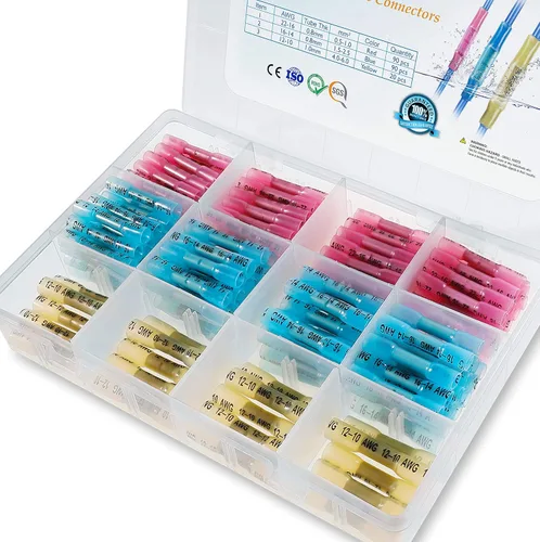 Miniatura 27 de TICONN - Juego de 100 piezas de conectores de alambre termorretráctiles, terminales de alambre eléctrico aislados y resistentes al agua