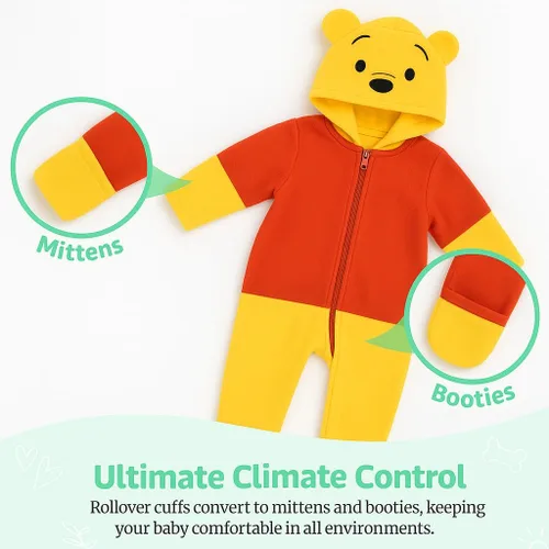 Miniatura 15 de Enterizo de vellón para bebé, rómper de una sola pieza con capucha para niños, ropa para exteriores, chaqueta infantil