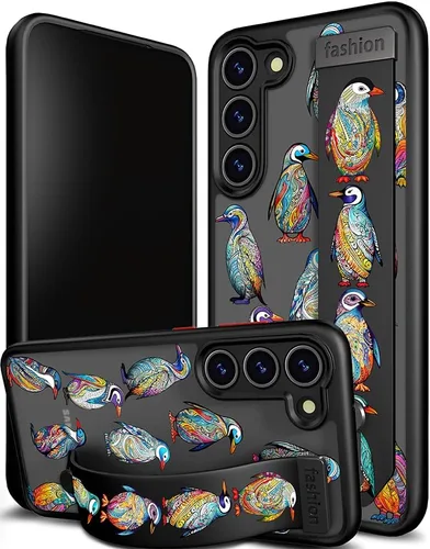 Miniatura 58 de Compatible para Samsung Galaxy S23 Funda Bonita con Correa Soporte Dedo Kickstand, Fundas de Silicona Geniales de Diseñador Funda Cover - Mariposa