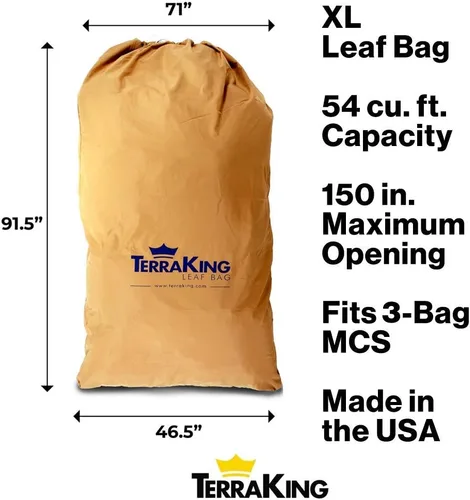 Miniatura 2 de TerraKing Leaf XL - Bolsa para recolección de hojas rápido y fácil, sistemas de recogida de materiales para cortacésped de montar
