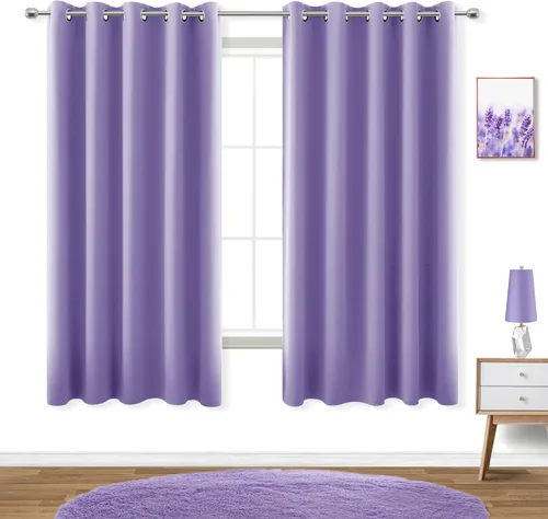 Miniatura 197 de Cortinas opacas de 72 pulgadas extra anchas para dormitorio, puerta corrediza de vidrio y patio, 2 paneles con ojales para oscurecer ventana grande