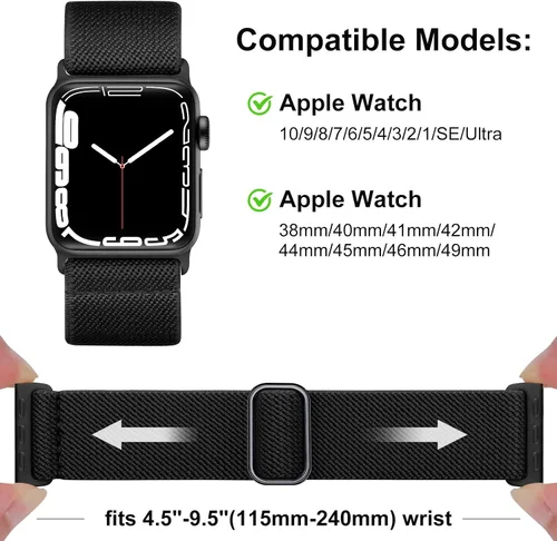 Miniatura 6 de Easuny Bandas elásticas bohemias compatibles con Apple Watch de 1.5 pulgadas, 1.57 pulgadas, 1.65 pulgadas y de 1.73 pulgadas para mujeres, hombres