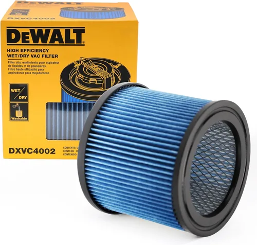DEWALT Filtro de vacío de repuesto DXVC4002, apto para la mayoría de aspiradoras húmedas y secas de 4 a 5 galones, filtro de cartucho de alta