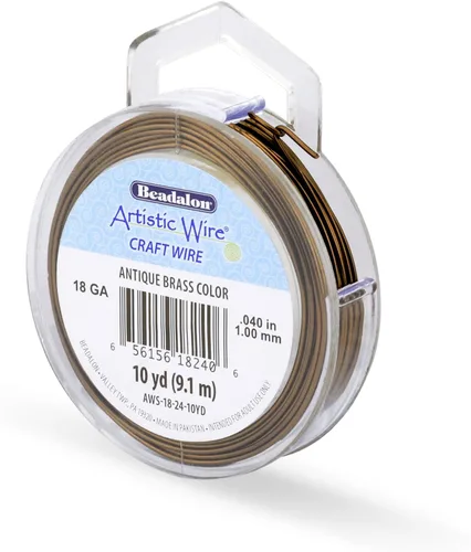 Miniatura 75 de Artistic Wire, alambre para manualidades de calibre 22 bañado en plata, resistente a las manchas, color cobre, blanco, 9,1 m