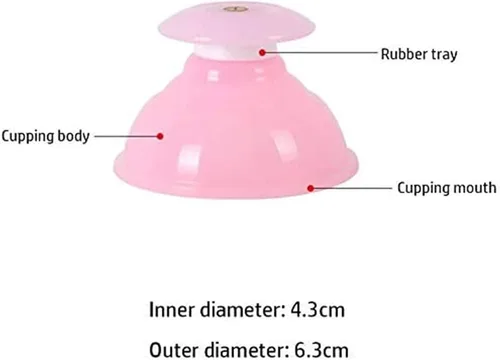 Miniatura 2 de Juego de 12 tazas de ventosas de silicona rosadas, juego profesional de terapia de succión de masaje al vacío, ventosas corporales, taza de masaje