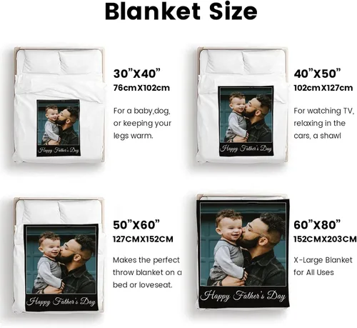 Miniatura 7 de Manta personalizada para el día del padre con foto, regalos personalizados para papá, papá, abuelo, papá, cumpleaños, Navidad