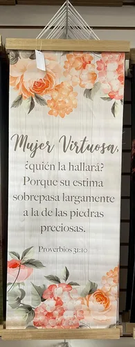 Miniatura 2 de Pergaminos Cristianos con Diferentes Diseos y Versculos de la Biblia; Decoracin de Pared para Nios y Adultos; Regalos Cristianos; 30Hx12W" Pergamino
