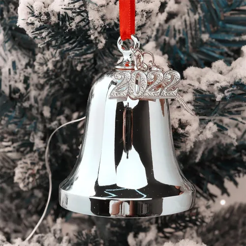 Miniatura 5 de FKOG 2025 Adorno de Campana de Navidad It's A Wonderful Life, Campana Plateada para Árbol de Navidad y Adorno de Campana de Trineo, Regalos