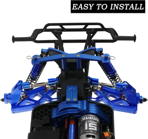 Miniatura 3 de Pieza de mejoras para 1/10 Vorteks/Granite/Senton 4x4 3S Blx Mega 550, amortiguadores RC de aleación, brazo de suspensión delantero y trasero, Azul