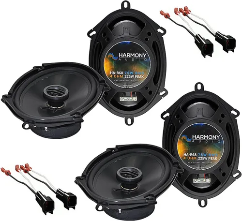 Harmony Audio Paquete compatible con Ford F-150 2004-2008 (2) HA-R68 5x7 6x8 Paquete de actualización de repuesto de altavoces de fábrica de 225 W