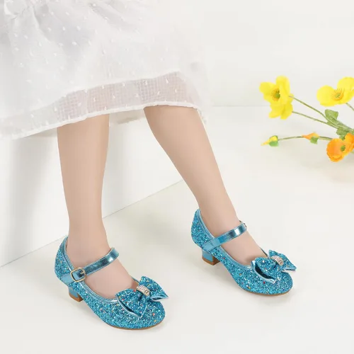 Miniatura 104 de PANDANINJIA Vestido de jada para niñas y niños pequeños, zapatos de princesa Mary Jane con tacones con lazo para fiesta, boda, boda