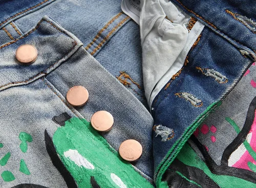 Miniatura 170 de Enrica Pantalones vaqueros estampados casuales para hombre