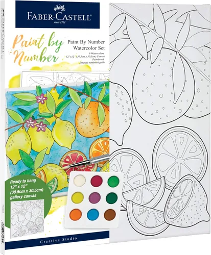 Miniatura 2 de Faber-Castell - Pintura por número Acuarela Bold Floral – Kit de pintura para adultos