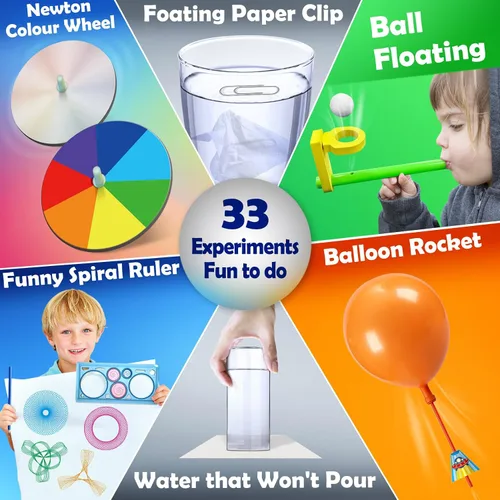 Miniatura 3 de UNGLINGA Kit de Ciencia de 33 Experimentos para Niños, Juguetes STEM para Proyectos Científicos, Regalos Educativos de Química para Niños y Niñas