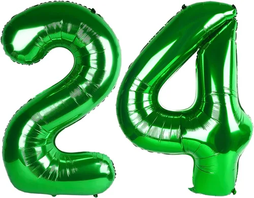 Miniatura 176 de Globo de cumpleaños número 4 dorado de 40 pulgadas, globos gigantes del número cuatro 14 24 34 40 44 2024, globos grandes de lámina de mylar para Oro