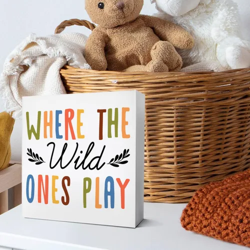 Miniatura 4 de Letrero de madera para decoración de escritorio de sala de juegos, habitación de juguetes, dormitorio de niños, regalo de guardería para bebé, niño