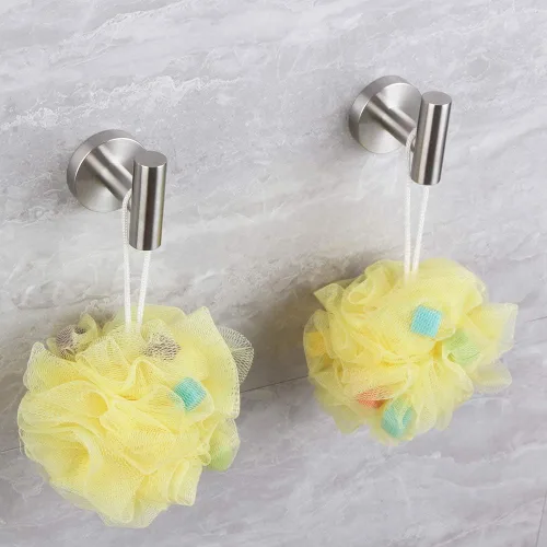 Miniatura 3 de kimzcn Ganchos de acero inoxidable cepillado para toallas, ropa de baño, garaje, hotel, armario, armario, esponjas, gancho para bata, montaje