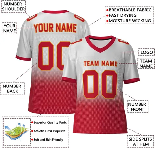 Miniatura 2 de Camiseta de fútbol personalizada cosidaletras impresas con números, camisetas deportivas personalizadas para hombresmujeresjóvenespreescolares