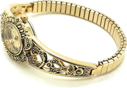 Miniatura 3 de Elegante reloj de moda ovalado de marcasita elástica para mujer