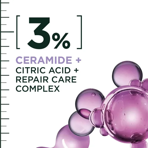 Miniatura 7 de Garnier Fructis Hair Filler Champú reparador de color con ceramida, champú suavizante y sin sulfatos para cabello teñido y decolorado, 10.1 onzas