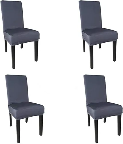 Miniatura 15 de Funda protectora de tela de elastano elástica extraíble y lavable para silla de comedor (color aguamarina, 6)