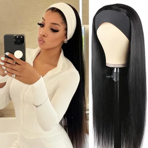 Miniatura 49 de XSY: Peluca de diadema de cabello humano de onda profunda sin pegamento, sin encaje frontal, peluca de diadema rizada, lista para usar y llevar