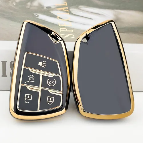 Miniatura 3 de OLLEN Funda para llavero de TPU suave, compatible con GMC Yukon Denali Sierra 2021-2025 2026, para Chevy Silverado Suburban Tahoe Buick, funda