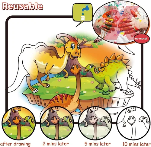 Miniatura 4 de hapray Libros mágicos para colorear de pintura de agua para niños pequeños, juguetes de arte de 2 a 4 años, juguete educativo de garabatos, regalos