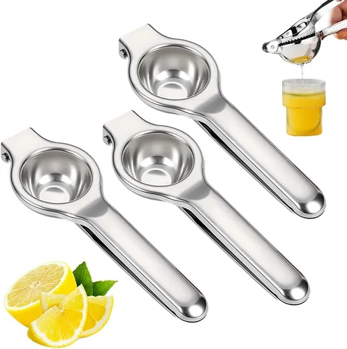 Miniatura 10 de Exprimidor de limón, exprimidor de limón de mano de acero inoxidable, exprimidor de cítricos, accesorios de cocina manual 2025, exprimidor de mano