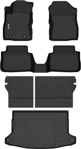 Miniatura 32 de Alfombrillas de TPE para Toyota Highlander 2014-2019 7 y 8 asientos, protección para todo tipo de clima, forros de piso de automóvil resistentes