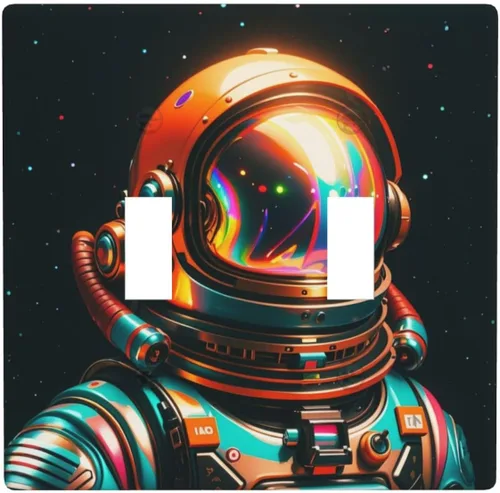 Miniatura 47 de Cubiertas decorativas para interruptor de luz de astronauta, placa de pared en blanco, placa frontal eléctrica para interruptor de baño, dormitorio