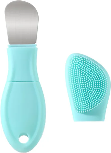 Herramienta para Eliminar Puntos Negros, Espátula Facial de Silicona, Rascador Nasal 2 en 1 para Limpieza Profunda, Espátula Facial para Eliminar