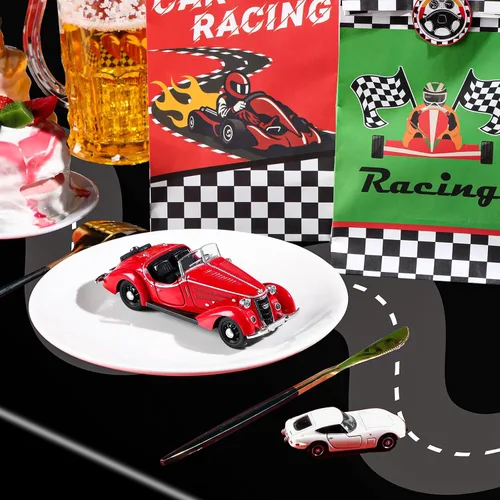 Miniatura 5 de Irenare 3 piezas de manteles de carreras para fiesta de cumpleaños de autos, suministros de fiesta de carreras para niños, 54 x 108 pulgadas