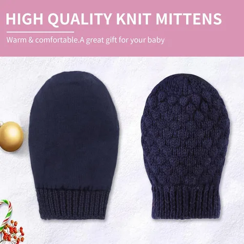 Miniatura 20 de Guantes de punto para bebés, niños y niñas, guantes de invierno para recién nacidos, guantes de 0 a 3 años